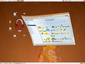 Emoticon exécuté sur Ubuntu